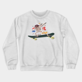 how to ride a skateboard, Skateboarding Skeletons Crewneck Sweatshirt